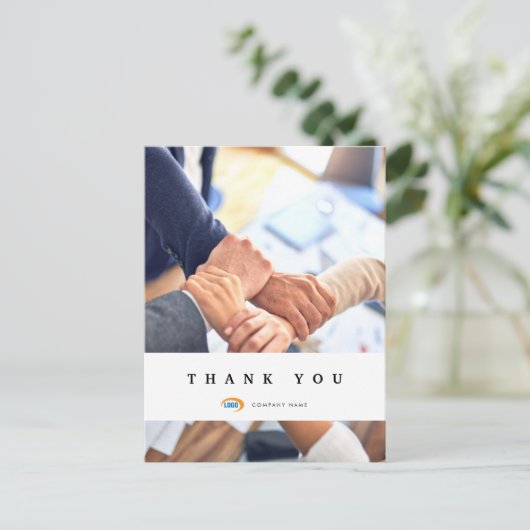 Aangepaste zakelijke bedankjes briefkaart (Staand voorkant)