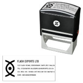 Aangepaste zakelijke bedrijfs zelf inkt stempel (In situ)