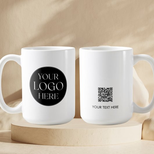 Aangepaste zakelijke bedrijfslogo QR-code promotio Koffiemok