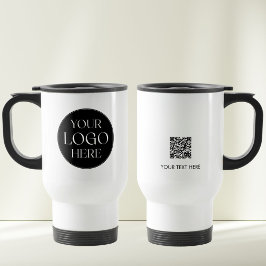 Aangepaste zakelijke bedrijfslogo QR-code promotio Reisbeker