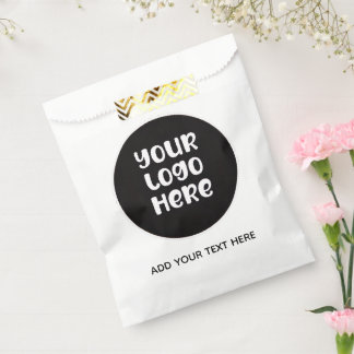 Aangepaste zakelijke brandinglogo en tekst bedankzakje