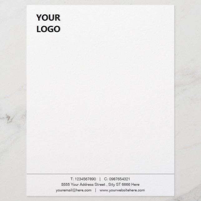 Aangepaste zakelijke briefhoofd met Logo (Voorkant)