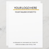 Aangepaste zakelijke briefhoofd Sjabloon (Voorkant / Achterkant)