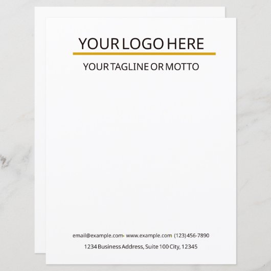 Aangepaste zakelijke briefhoofd Sjabloon (Voorkant / Achterkant)