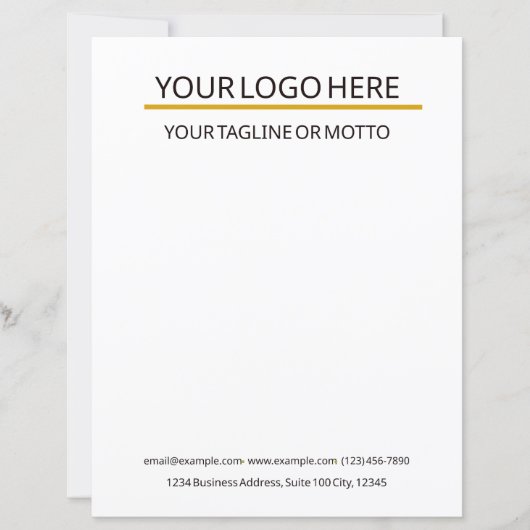 Aangepaste zakelijke briefhoofd Sjabloon (Voorkant)