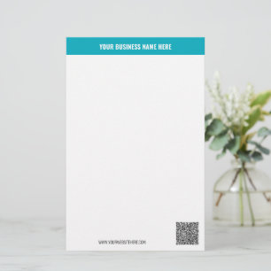 Aangepaste zakelijke briefpapier Sjabloon met QR-c