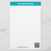 Aangepaste zakelijke briefpapier Sjabloon met QR-c (Voorkant)