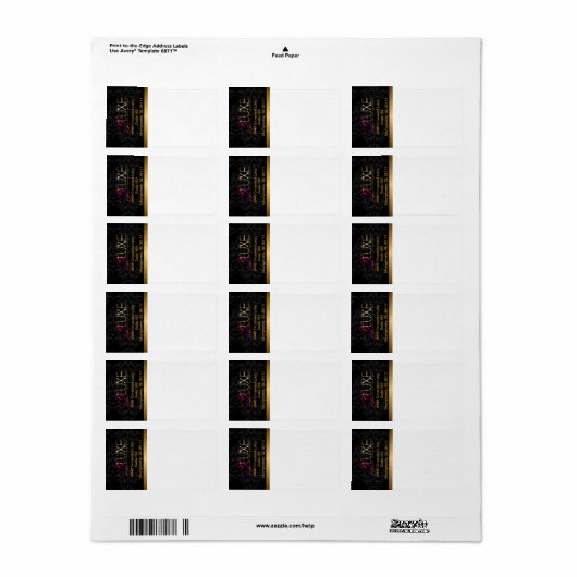 Aangepaste zakelijke Damask-Adresetiketten Etiket (Full Sheet)