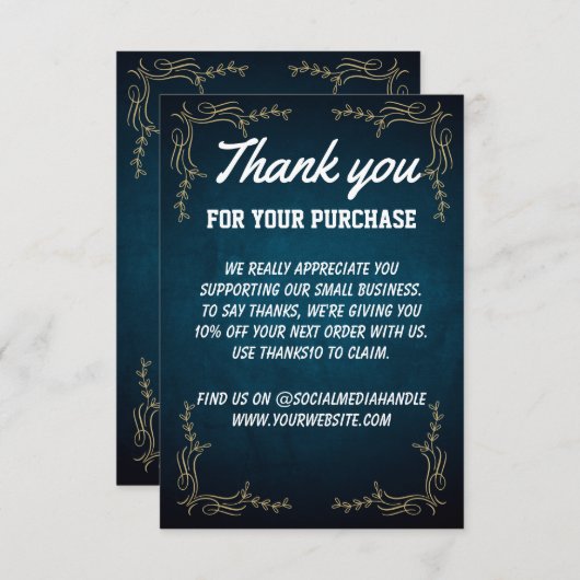 Aangepaste zakelijke dank voor een flatje bedankt  (Voorkant / Achterkant)