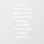 Aangepaste zakelijke diensten Lijst Basic Salon Sp Raamsticker (Vel)