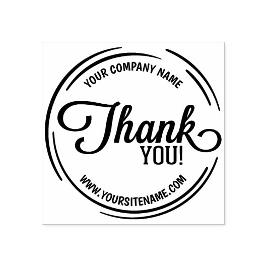 Aangepaste zakelijke en site bedankt rubberstempel (Afrduk)