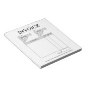 Aangepaste zakelijke factuur notitieblok (Schuin)