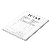Aangepaste zakelijke factuur notitieblok (Linkerzijde)