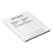 Aangepaste zakelijke factuur notitieblok (Schuin)