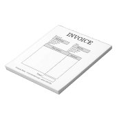Aangepaste zakelijke factuur notitieblok (Linkerzijde)