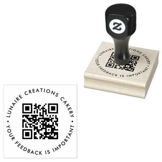 Aangepaste zakelijke feedback voor QR-code Rubberstempel (Gestempeld)