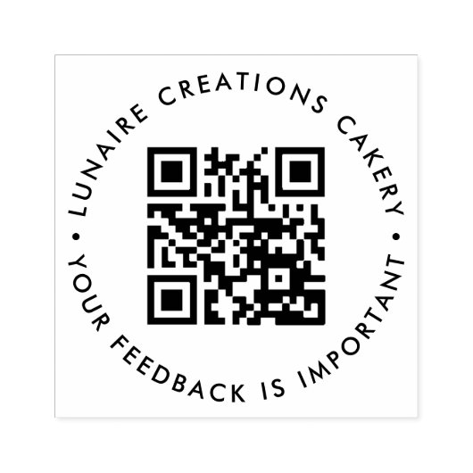 Aangepaste zakelijke feedback voor QR-code Rubberstempel (Afrduk)