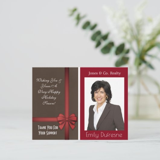 Aangepaste zakelijke feestdagen briefkaart (Staand voorkant)