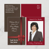 Aangepaste zakelijke feestdagen briefkaart (Voorkant / Achterkant)