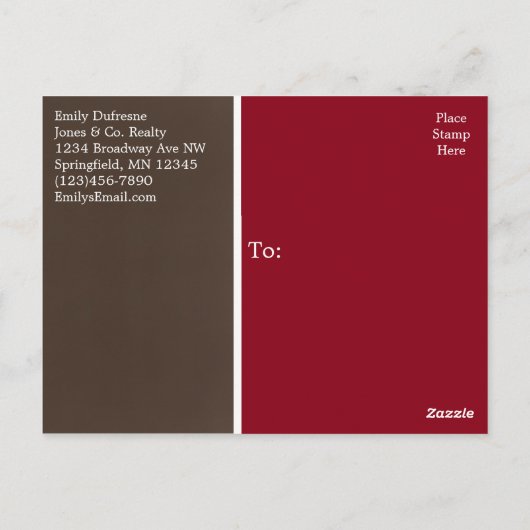 Aangepaste zakelijke feestdagen briefkaart (Achterkant)