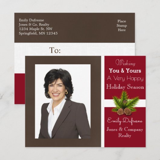 Aangepaste zakelijke feestdagen - Modern (Voorkant / Achterkant)