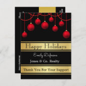 Aangepaste zakelijke feestdagen Ornamenten Briefkaart (Voorkant / Achterkant)