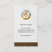 Aangepaste zakelijke foto | Moderne Logo onroerend Visitekaartje (Achterkant)