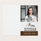 Aangepaste zakelijke foto | Visitekaartje onroeren (Buitenkant ongevouwen)