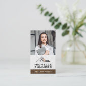 Aangepaste zakelijke foto | Visitekaartje onroeren (Staand voorkant)