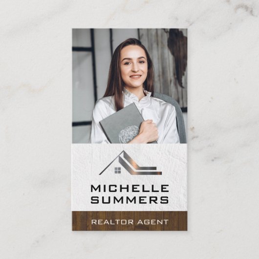 Aangepaste zakelijke foto | Visitekaartje onroeren (Voorkant)