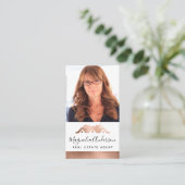 Aangepaste zakelijke foto | Visitekaartje onroeren (Staand voorkant)