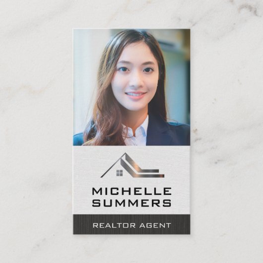 Aangepaste zakelijke foto | Vrouw voor bedrijven Visitekaartje (Voorkant)