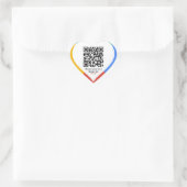 Aangepaste zakelijke Google Reviewen QR Code Compa Hart Sticker (Tas)
