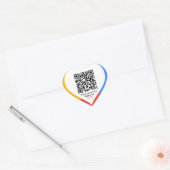 Aangepaste zakelijke Google Reviewen QR Code Compa Hart Sticker (Envelop)