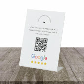 Aangepaste zakelijke Google Reviewen QR Code Compa Reclamebord Met Voetstuk