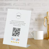 Aangepaste zakelijke Google Reviewen QR Code Eenvo Reclamebord Met Voetstuk