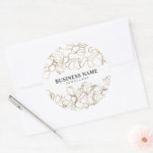Aangepaste zakelijke gouden & witte productverpakk ronde sticker (Envelop)