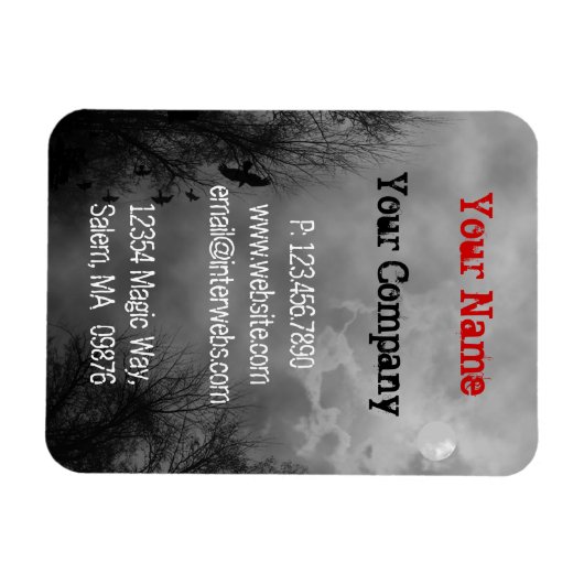 Aangepaste zakelijke Grungy Haunted Sky Magnets Magneet (Horizontaal)