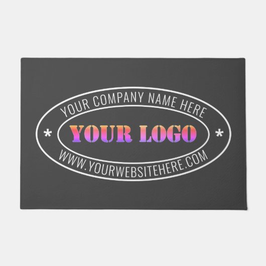 Aangepaste zakelijke Kantoor Logo bedrijf op maat Deurmat (Voorkant)