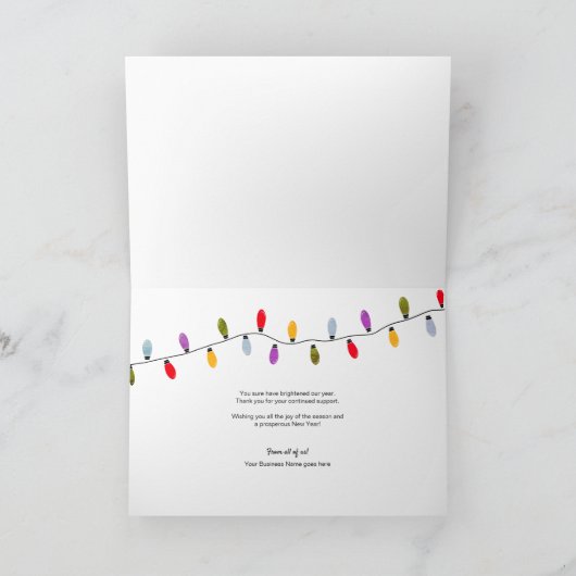 Aangepaste zakelijke kerstfeestdagen feestdagen kaart (Binnen)