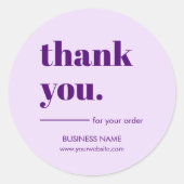 Aangepaste zakelijke klant bedankt ronde sticker (Voorkant)