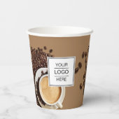 Aangepaste zakelijke koffie voor Logo Papieren Bekers (Achterkant)
