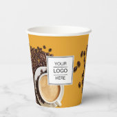 Aangepaste zakelijke koffie voor Logo Papieren Bekers (Achterkant)