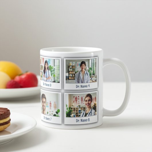 Aangepaste zakelijke leiderschap, baas, dokterspra koffiemok
