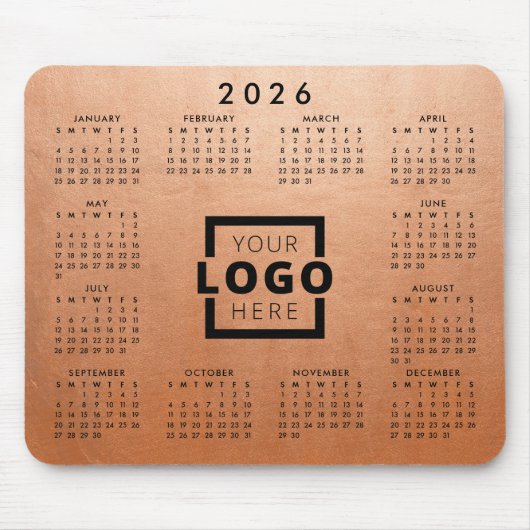 Aangepaste zakelijke Logo 2022-agenda Muismat (Voorkant)