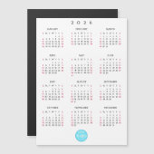Aangepaste zakelijke logo 2026 kalender kerstkaart (Voorkant / Achterkant)