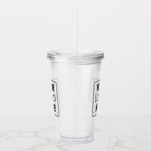 Aangepaste zakelijke Logo Acryl Drinkbeker (Rechts)