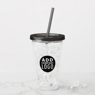 Aangepaste zakelijke Logo Acryl Drinkbeker