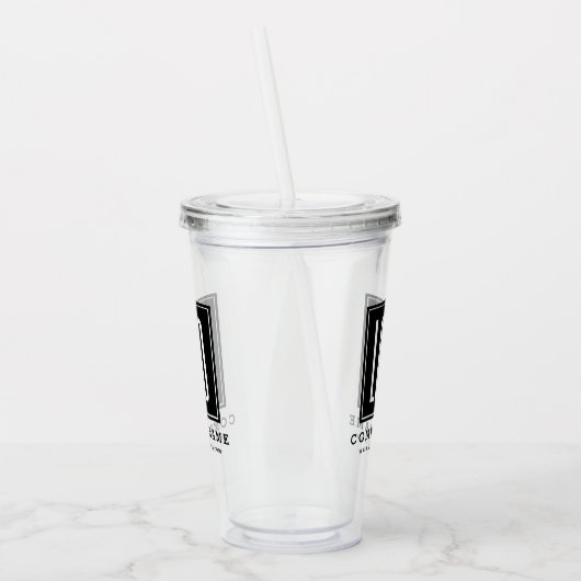 Aangepaste zakelijke Logo Acryl Drinkbeker (Links)