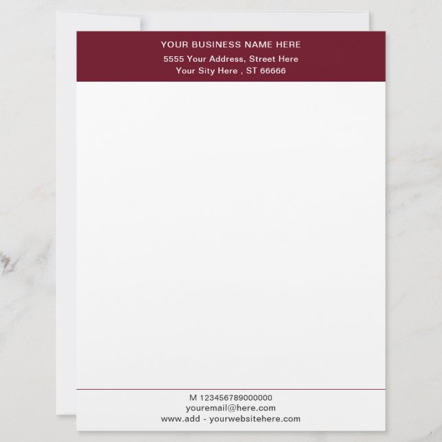 Aangepaste zakelijke Logo-adres briefhoofd (Voorkant)